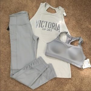 VS Grey Oasis Workout Outfit